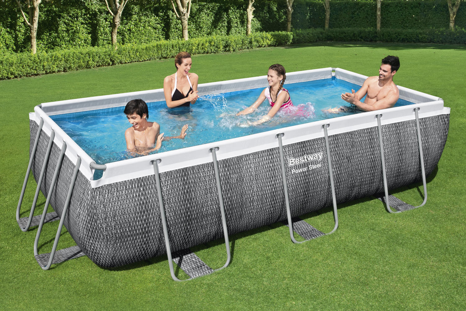Frame Swimming Pool Set "Power Steel Eckig"