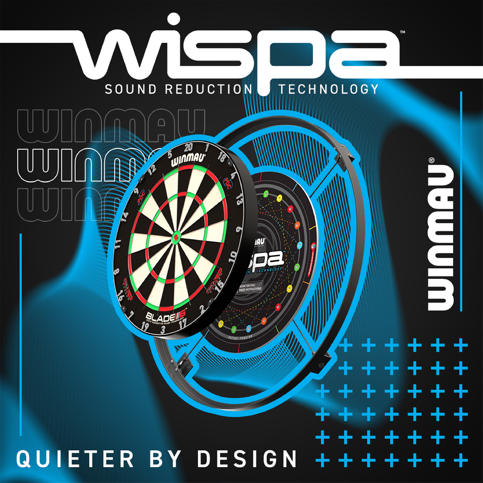 Schallschutz "Wispa" für Steeldartboards
