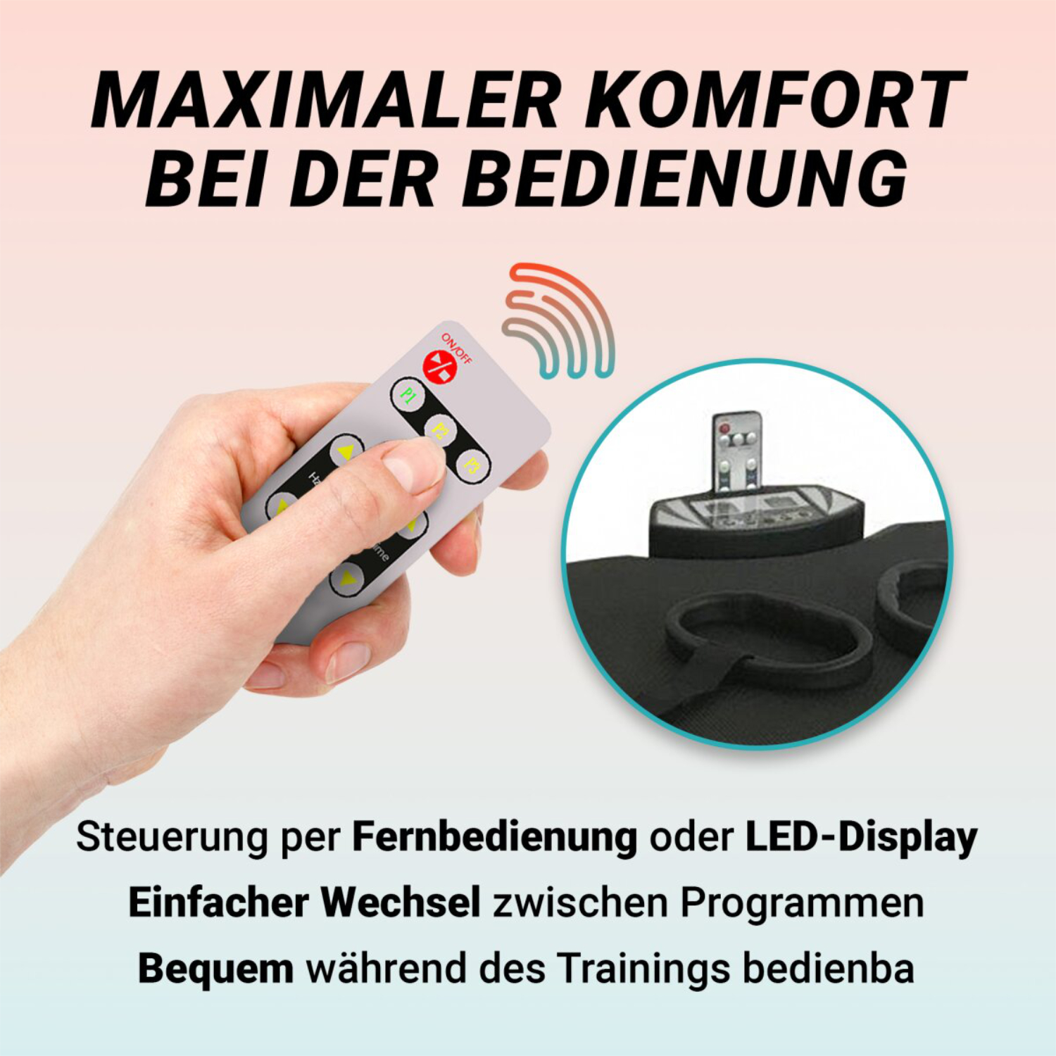 Einfache Steuerung per Fernbedienung