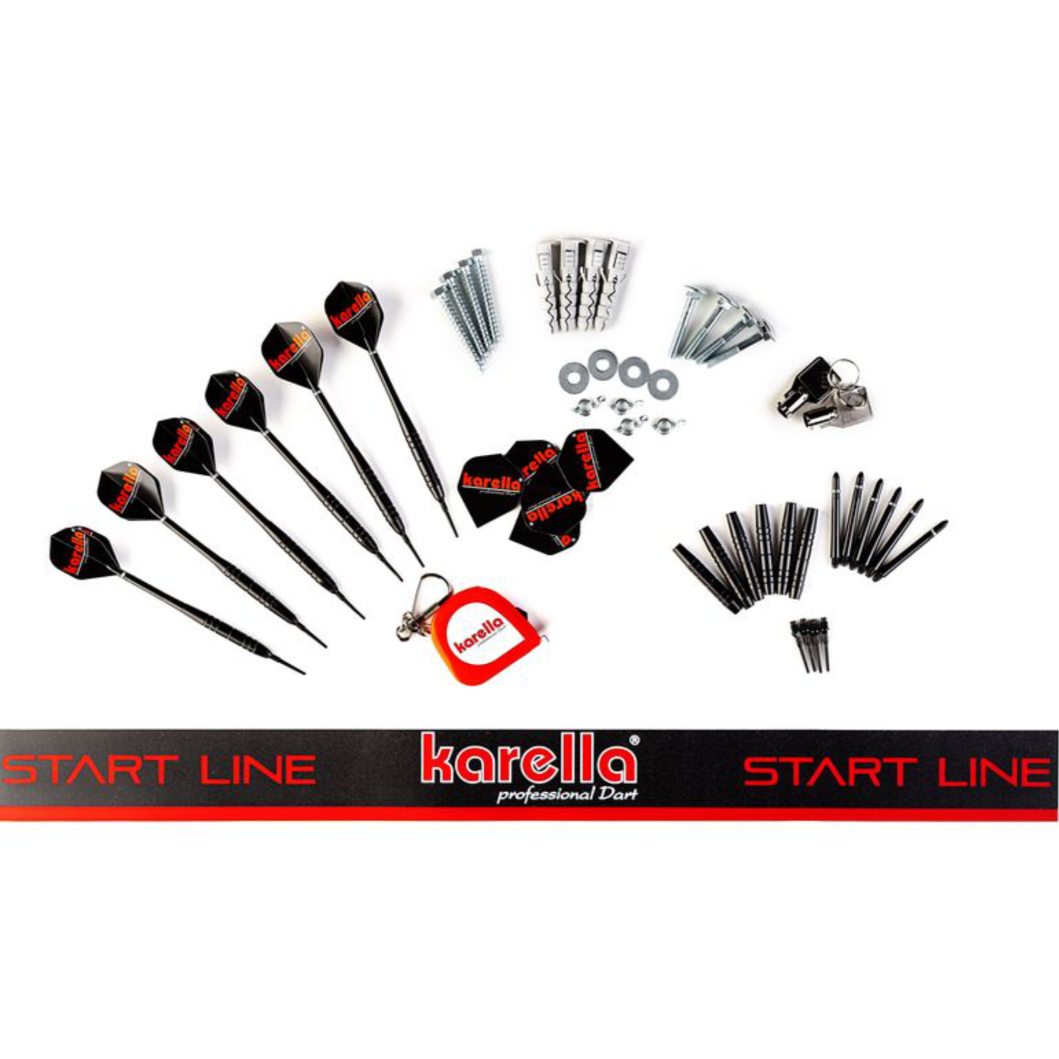 6 Karella Darts und Montageset inklusive