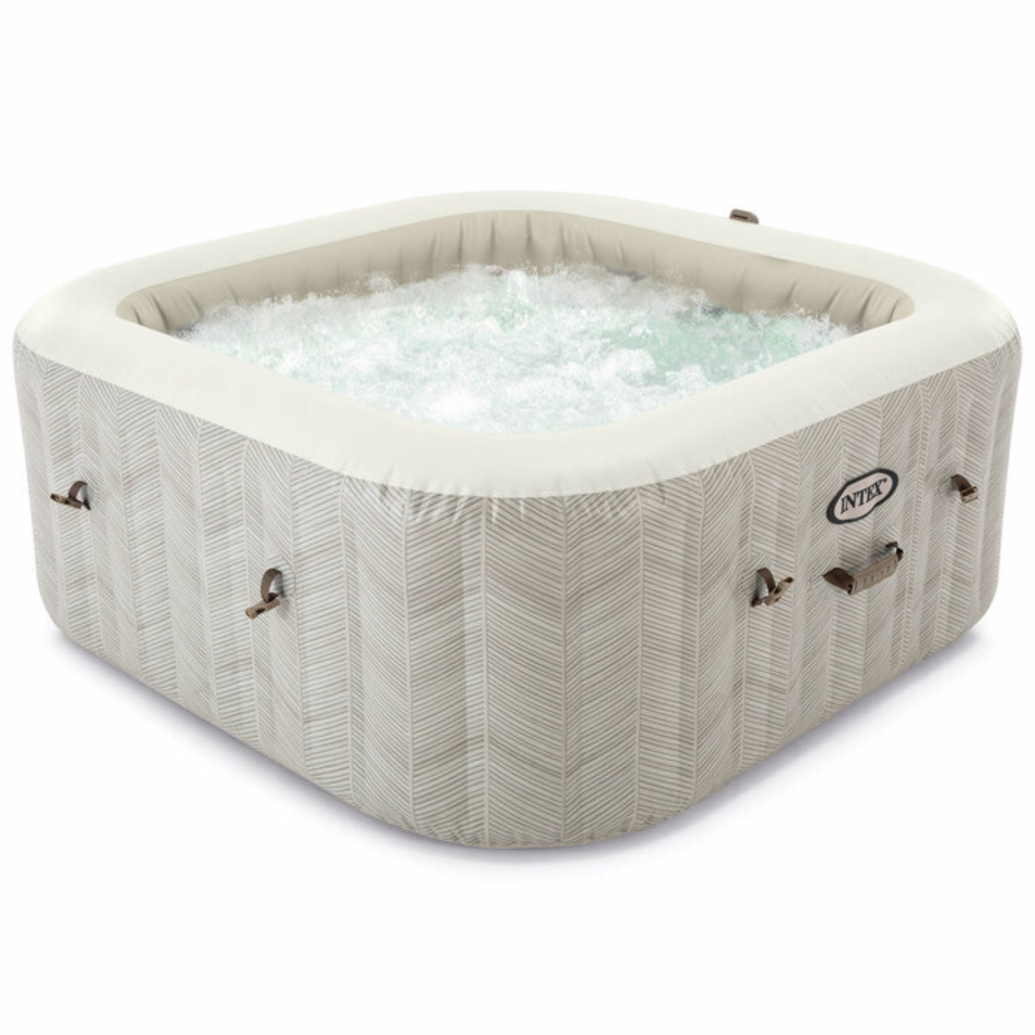 Luxuriöse Entspannung für bis zu 4 Personen mit dem "PureSpa Chevron Deluxe Square Ø 211 x 71 cm"