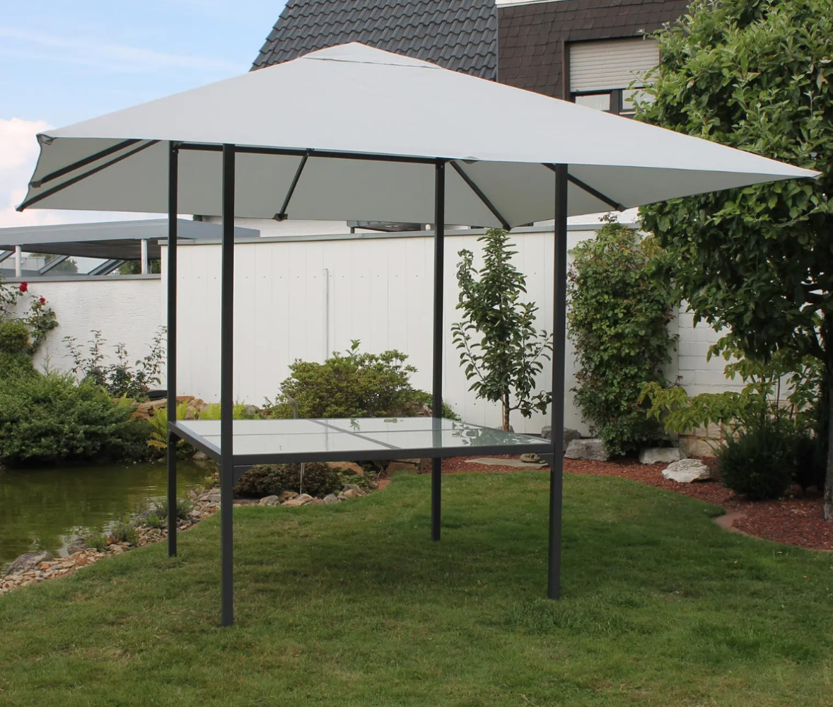 Dining Pavillon + Esstisch und Gartenzelt (3 x 3 m)