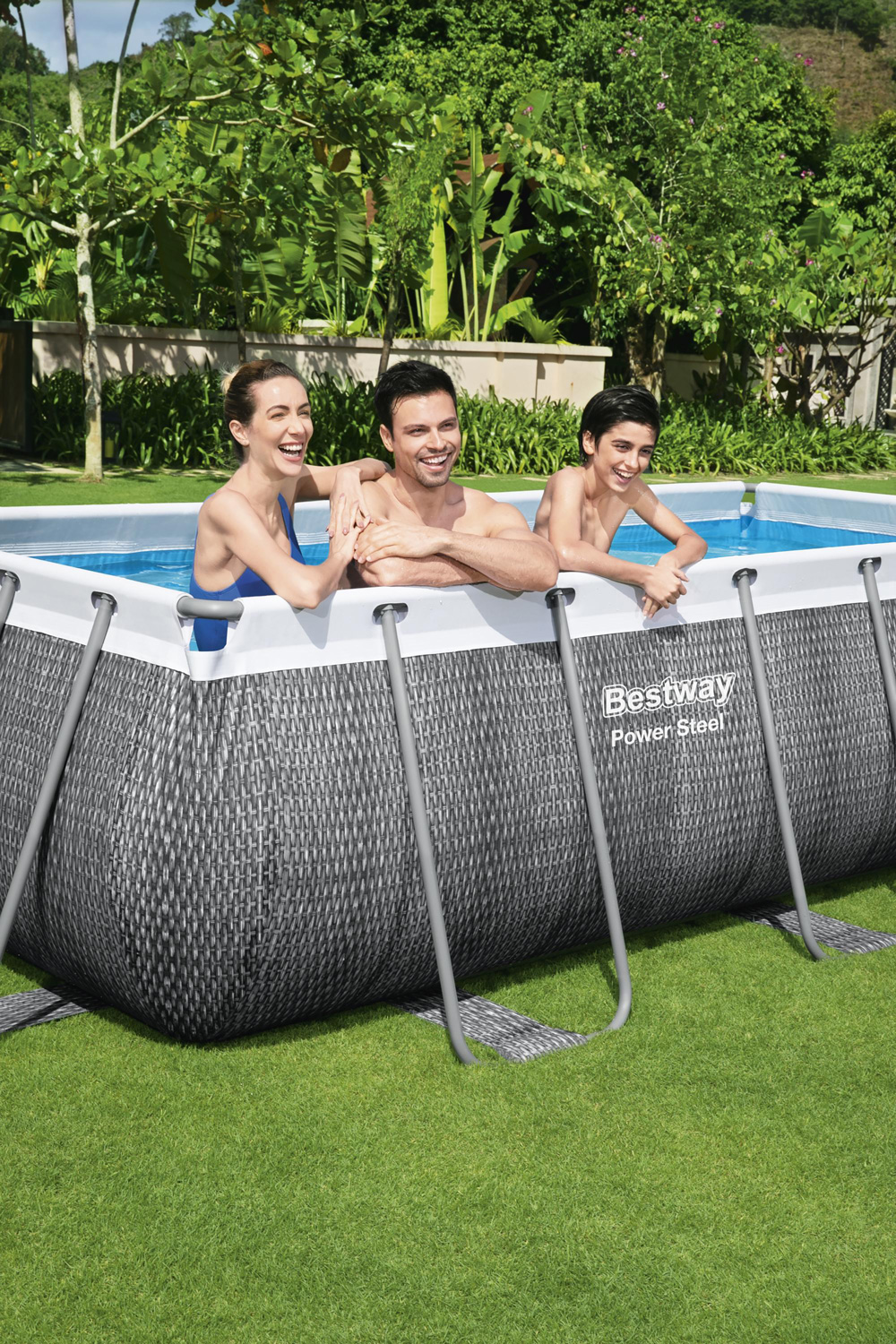 Frame Swimming Pool Set "Power Steel Eckig"