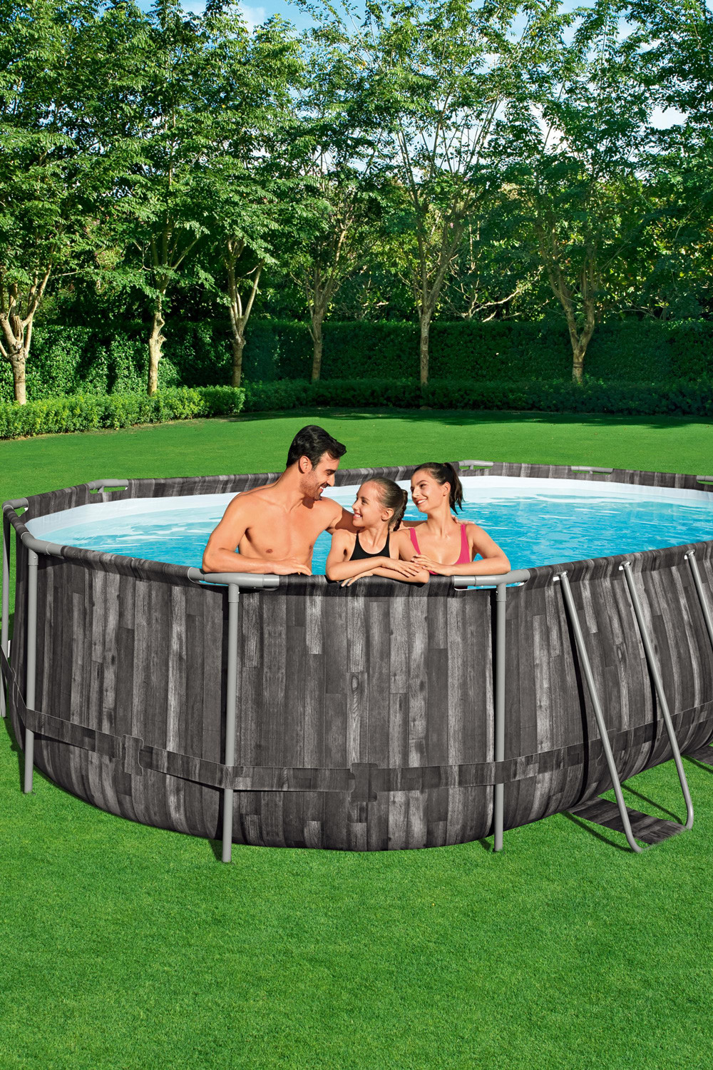 Frame Swimming Pool Set "Power Steel™" Komplett-Set, oval
