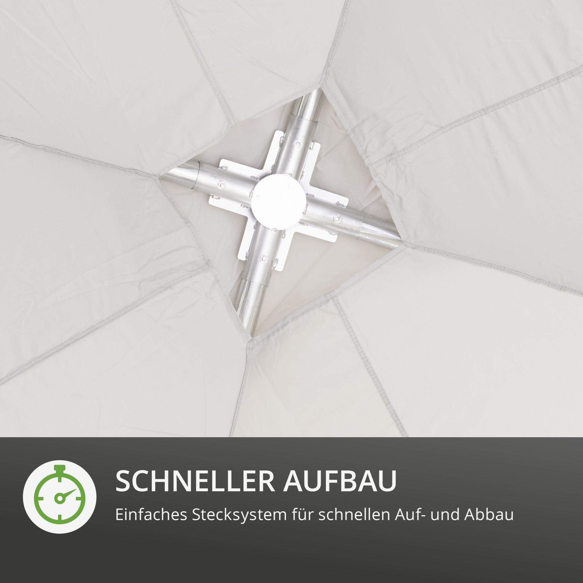 Kuppelzelt / Pavillon 5 x 5 Meter Detail