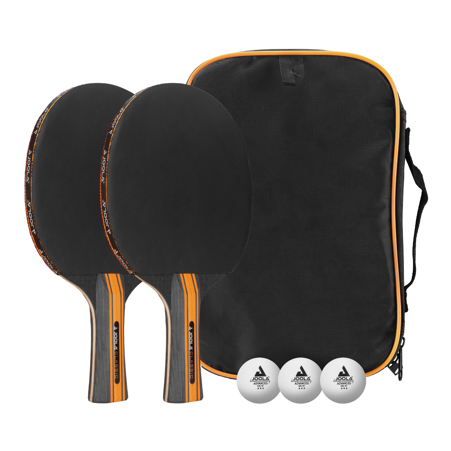 Tischtennis Schlägerset "Classic" mit 2 Schlägern, Tasche und 3 Bällen