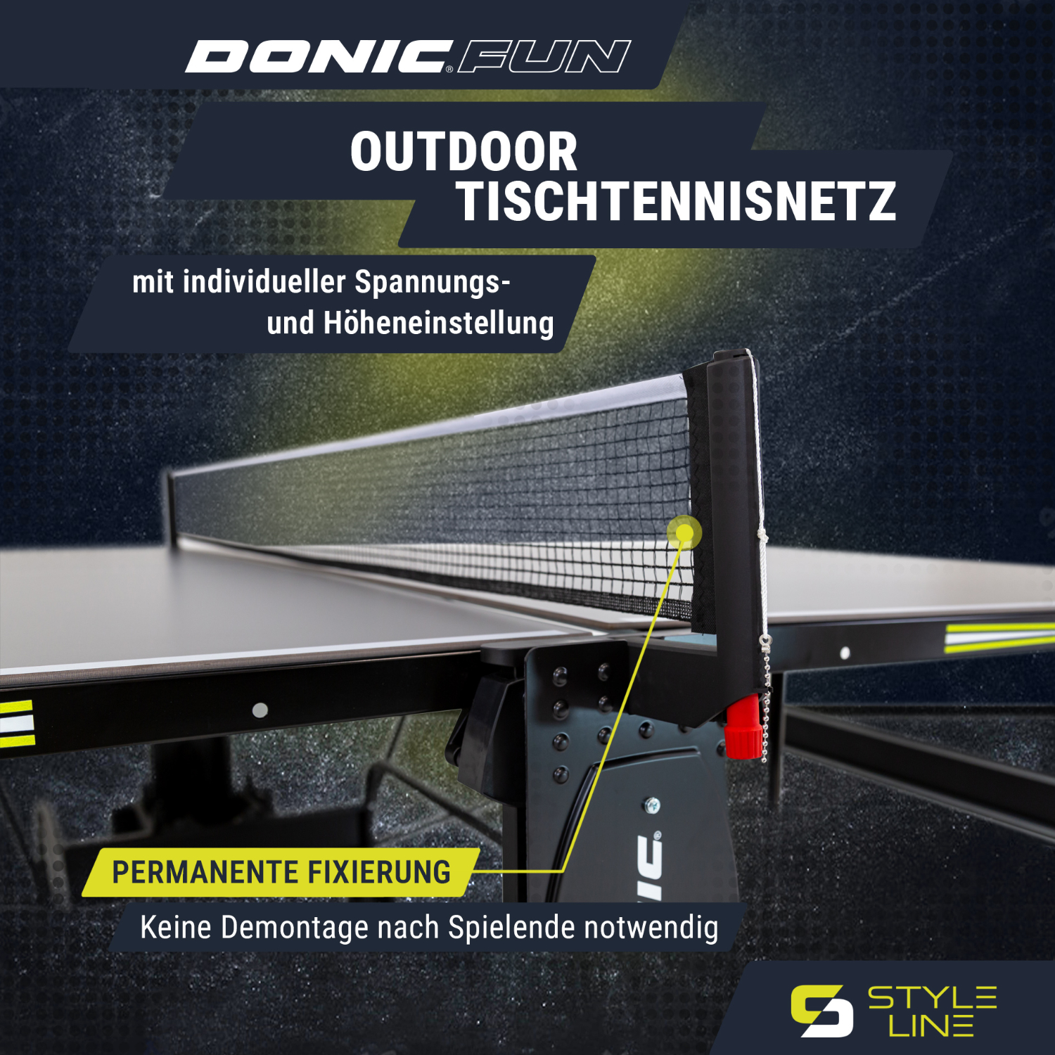 Outdoor-Tischtennisplatte "Style 800" Netz