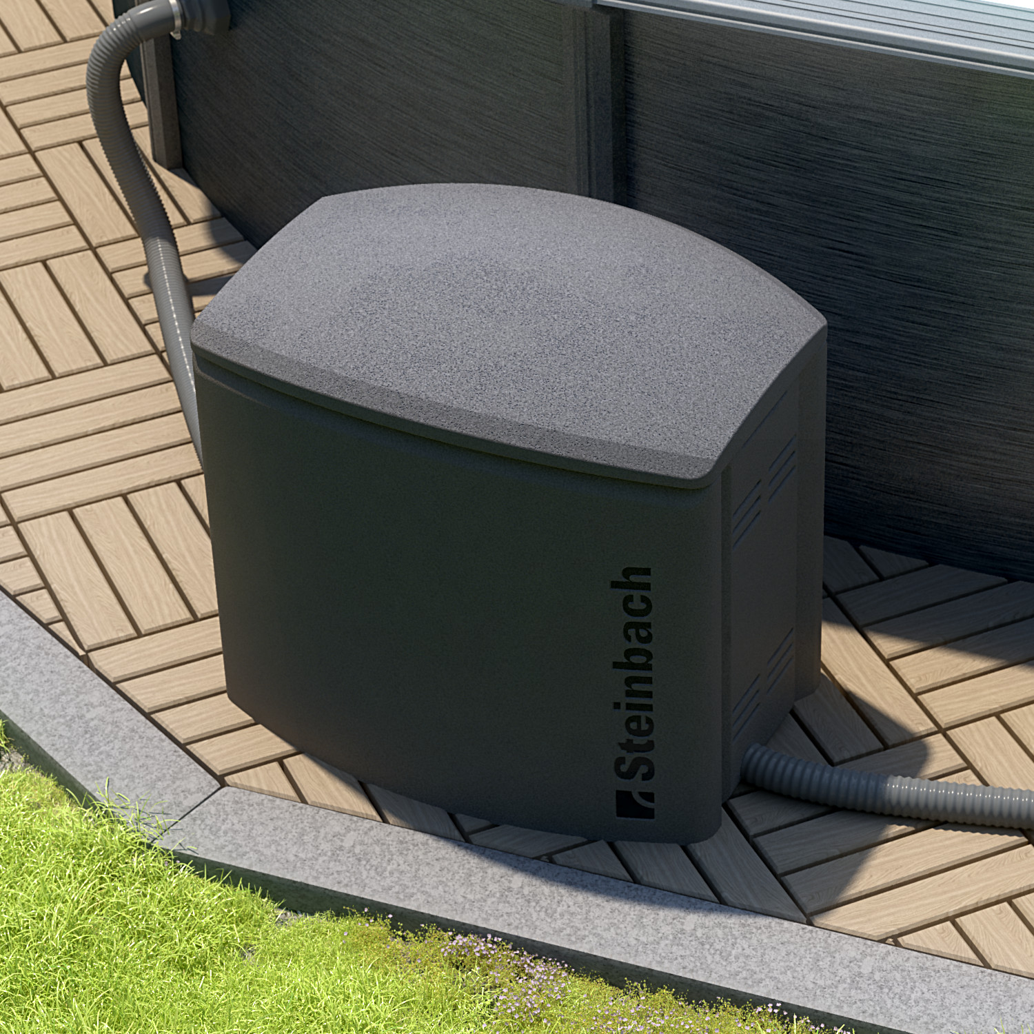 Swimming Pool Technikbox in Anwendung