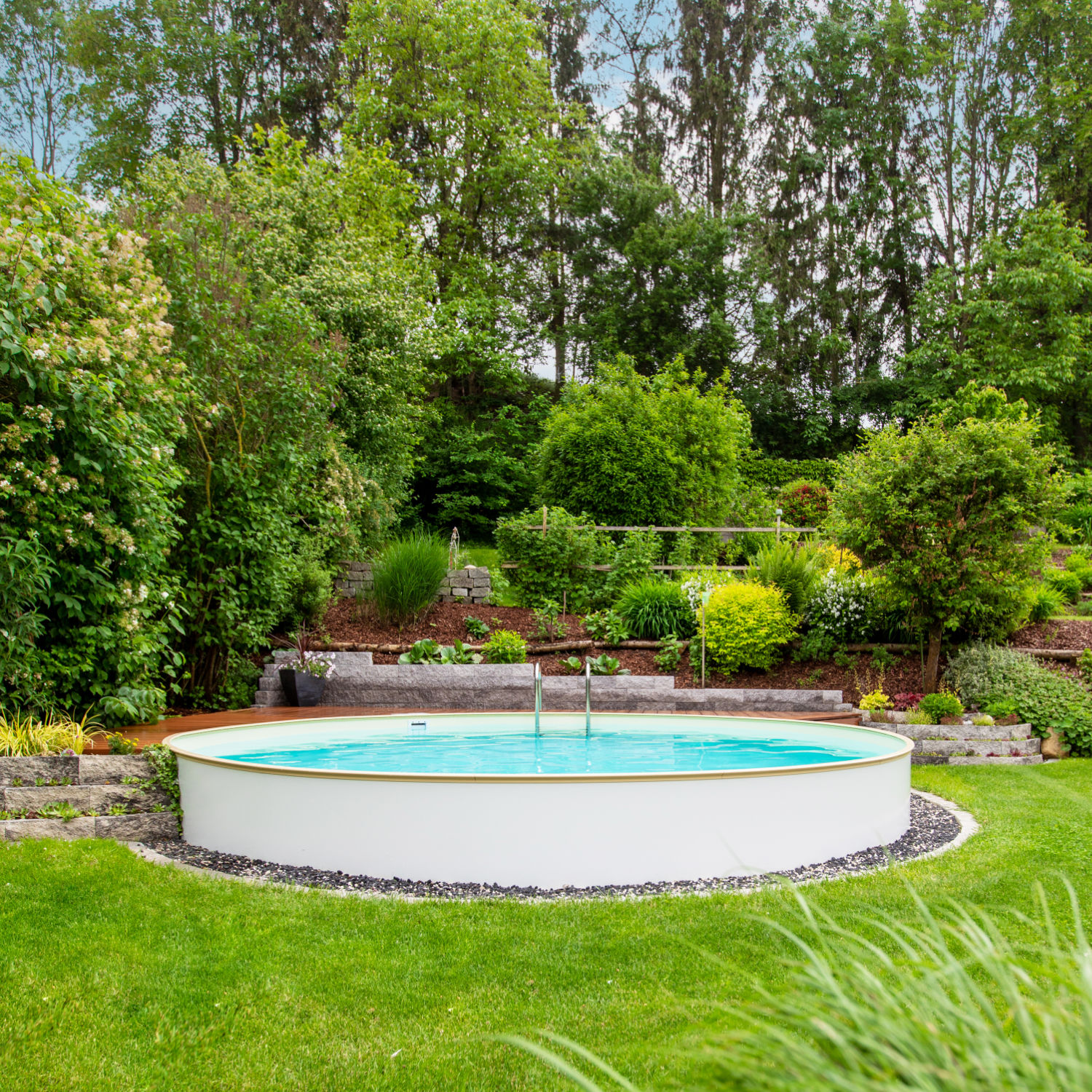 Stahlwand Swimming Pool "Styria" rund