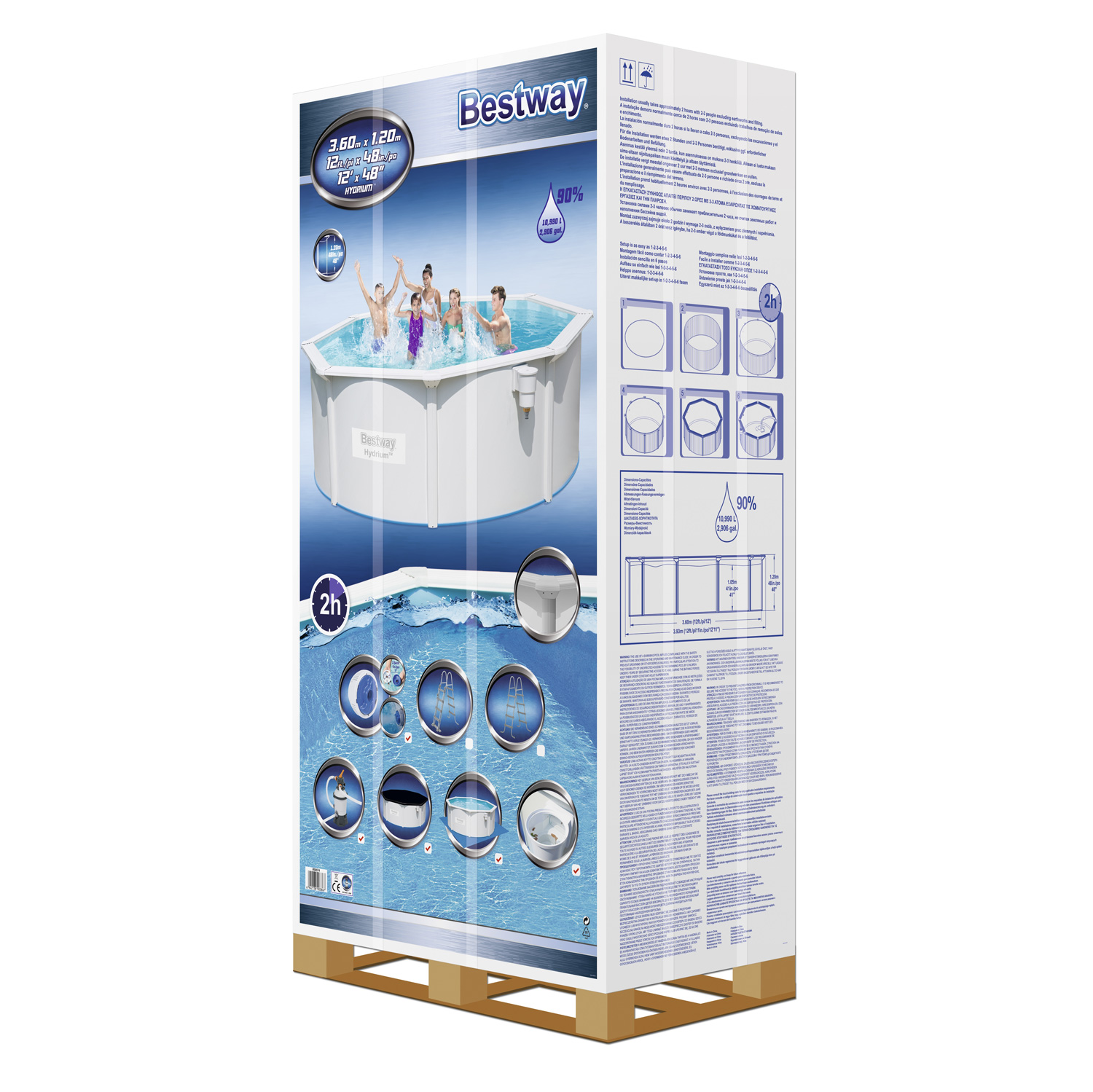 Frame Swimming Pool Set "Hydrium" Verpackung