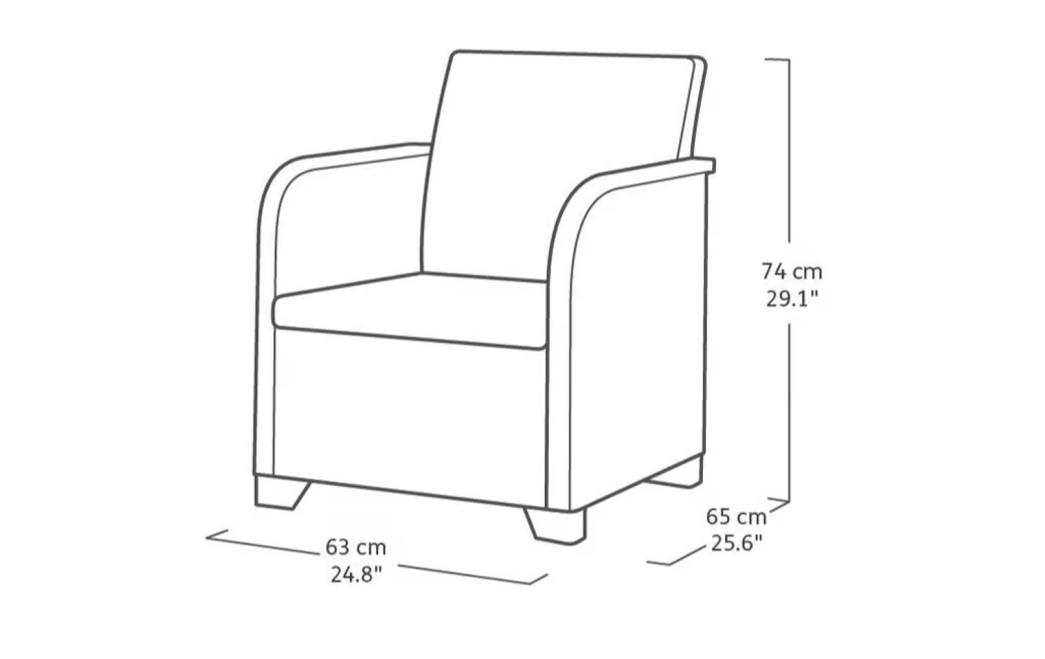 KETER "Sanremo" Loungeset Sitz Skizze