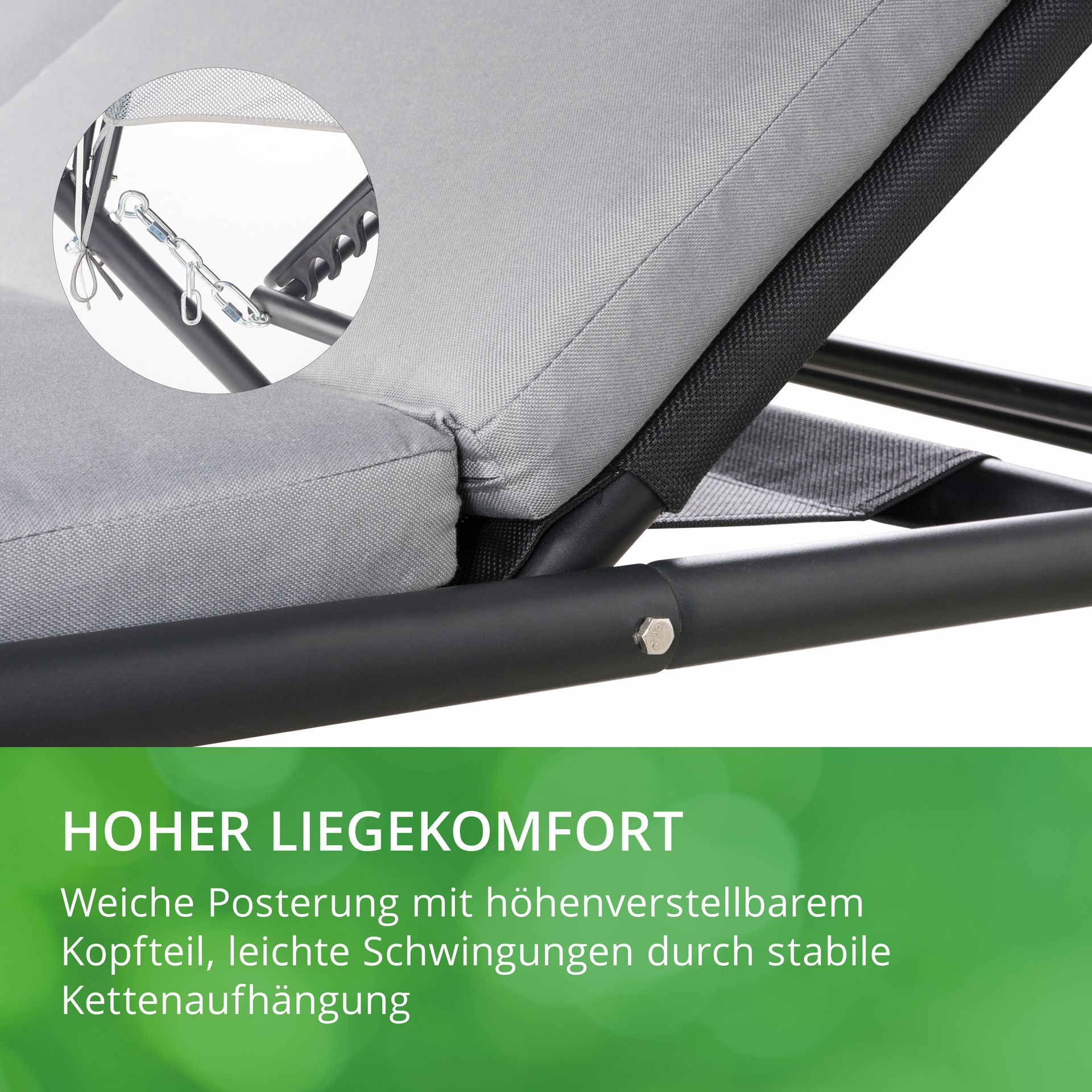 Sonnenbett, Garten Doppel-Liege "Sydney", hoher Liegekomfort