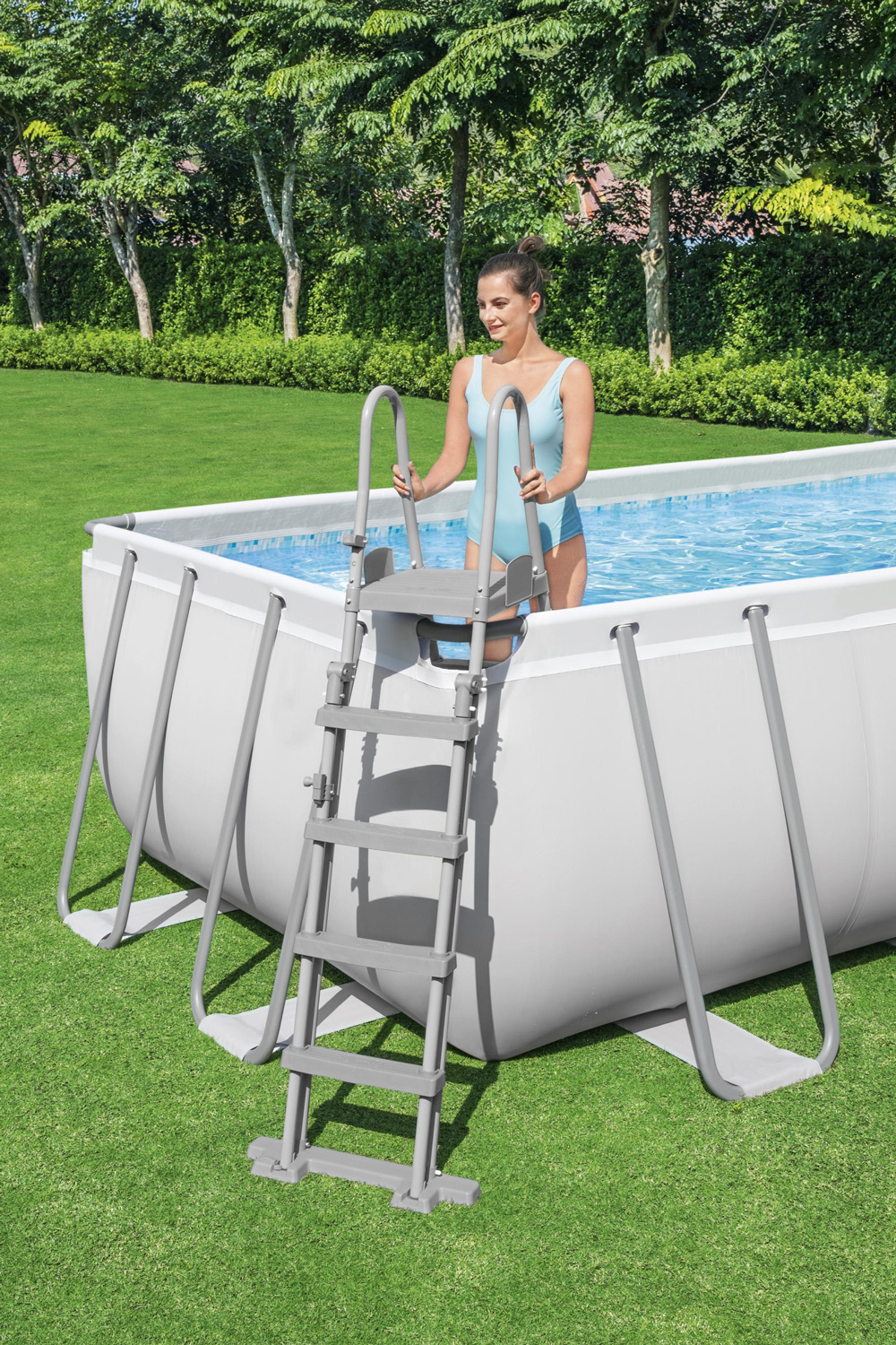 Frame Swimming Pool Set "Power Steel Eckig"
