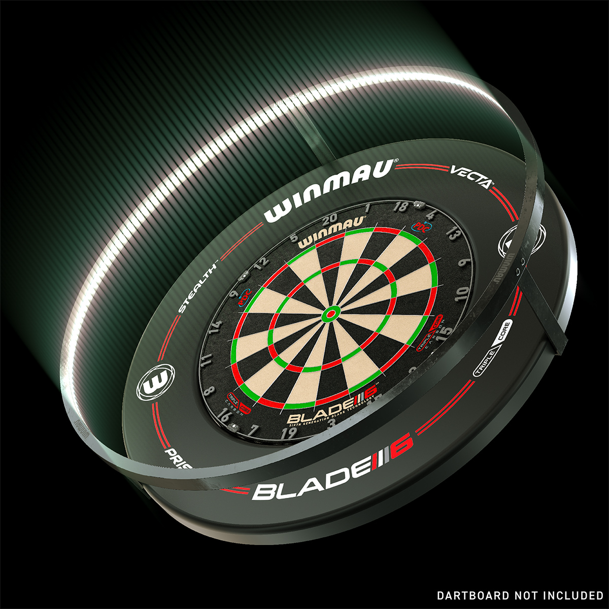 Dartboard-Beleuchtung Bundle "Plasma + Surround Black 4305"