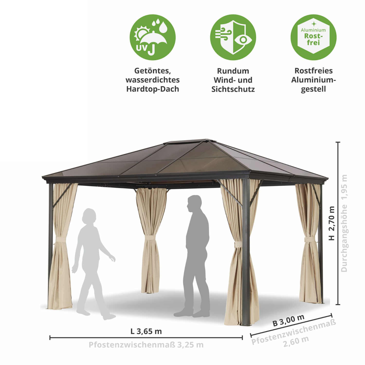 Profi-Pavillon Maße