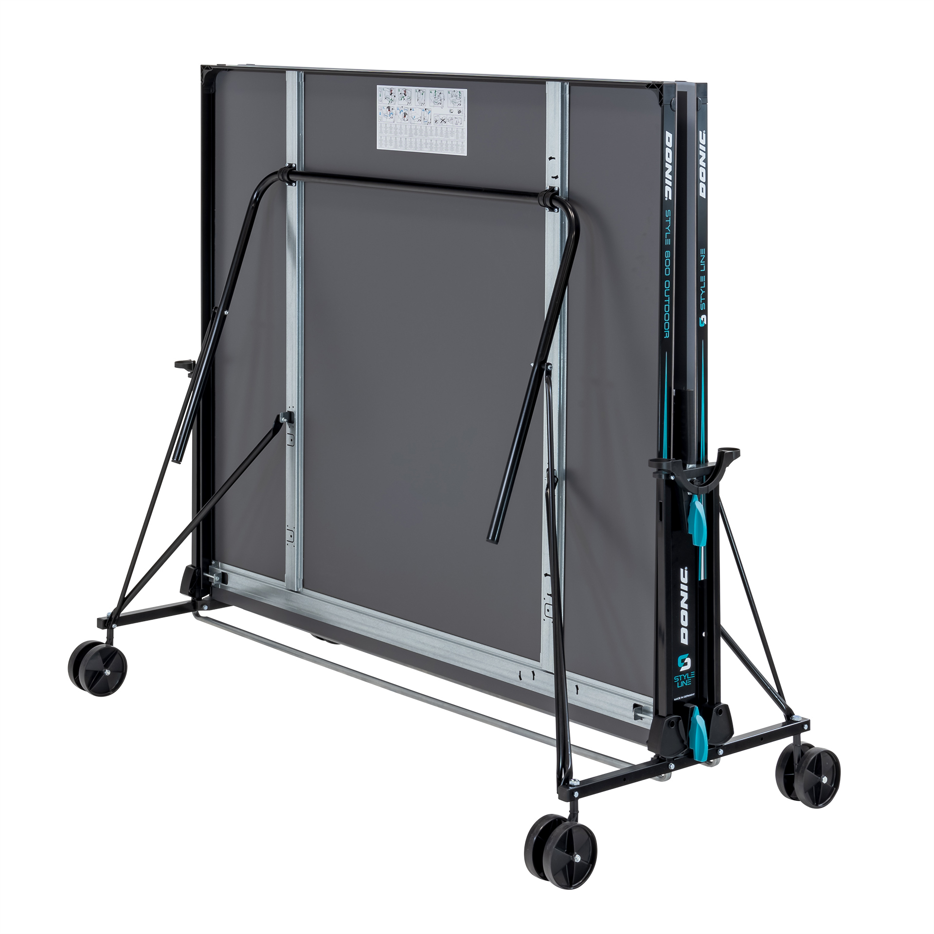 Outdoor-Tischtennisplatte "Style 600" Parkposition schräg