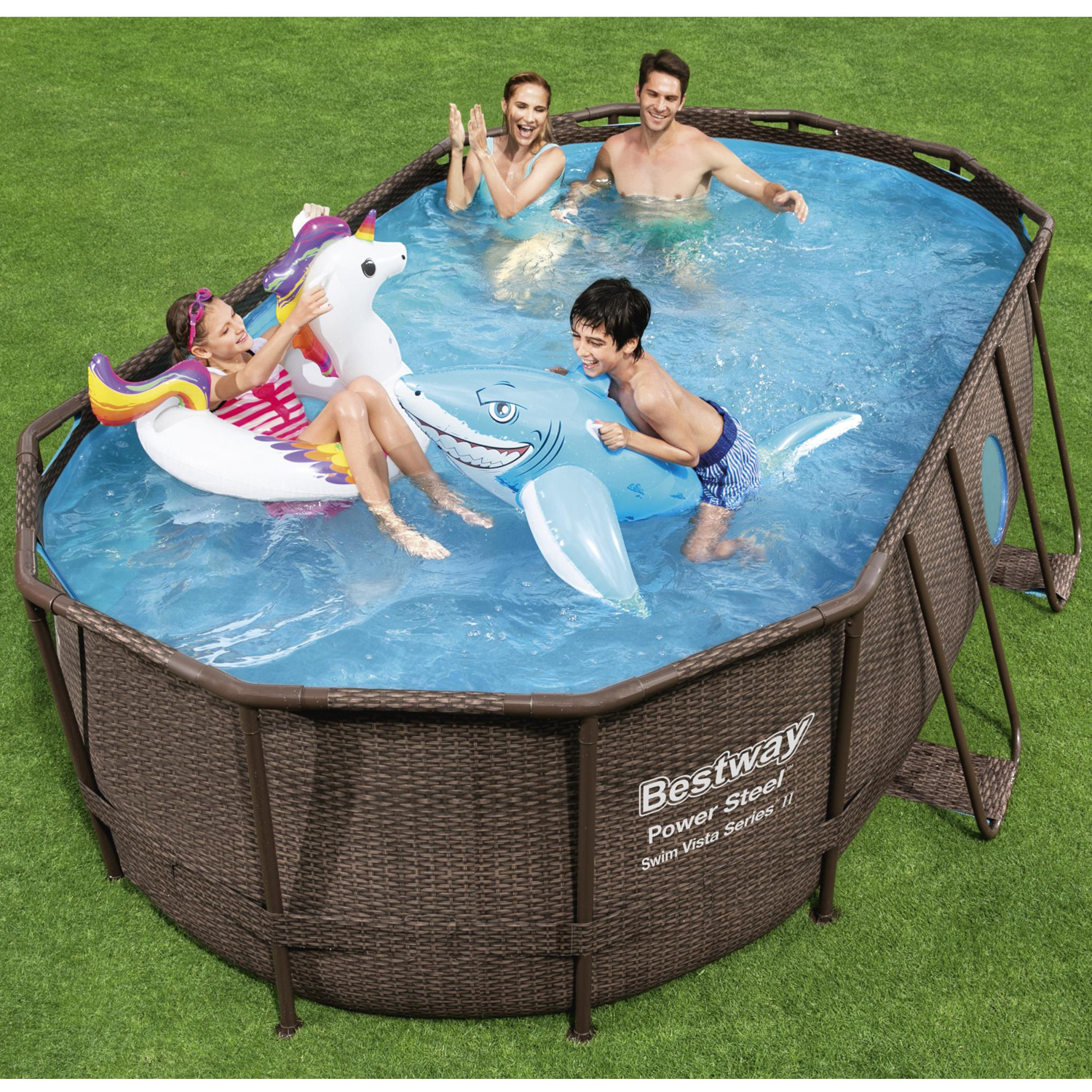 Frame Swimming Pool Set "Power Steel Vista Series" Komplett-Set