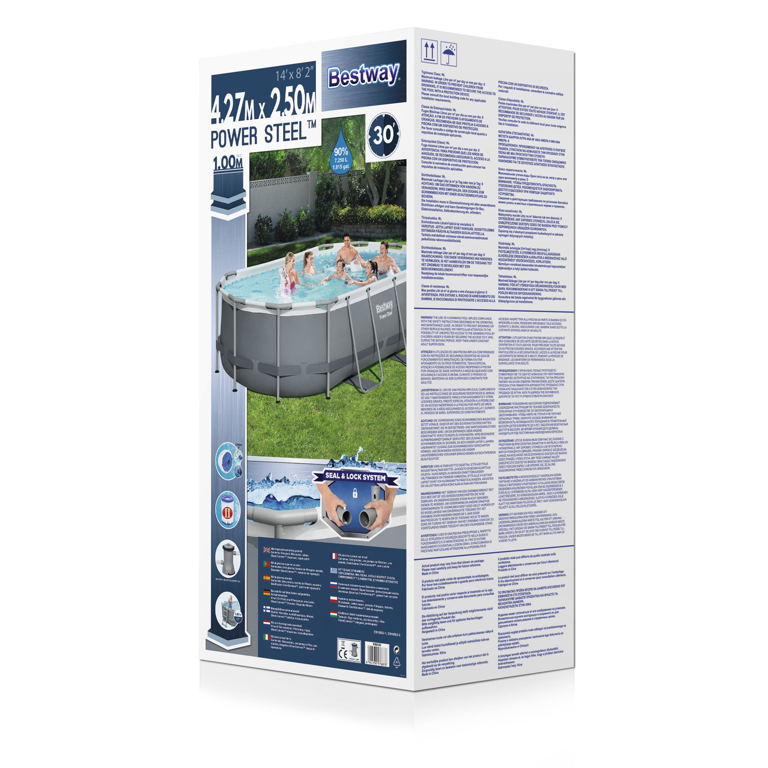 Frame Swimming Pool Set "Power Steel" Komplett-Set, Verpackung