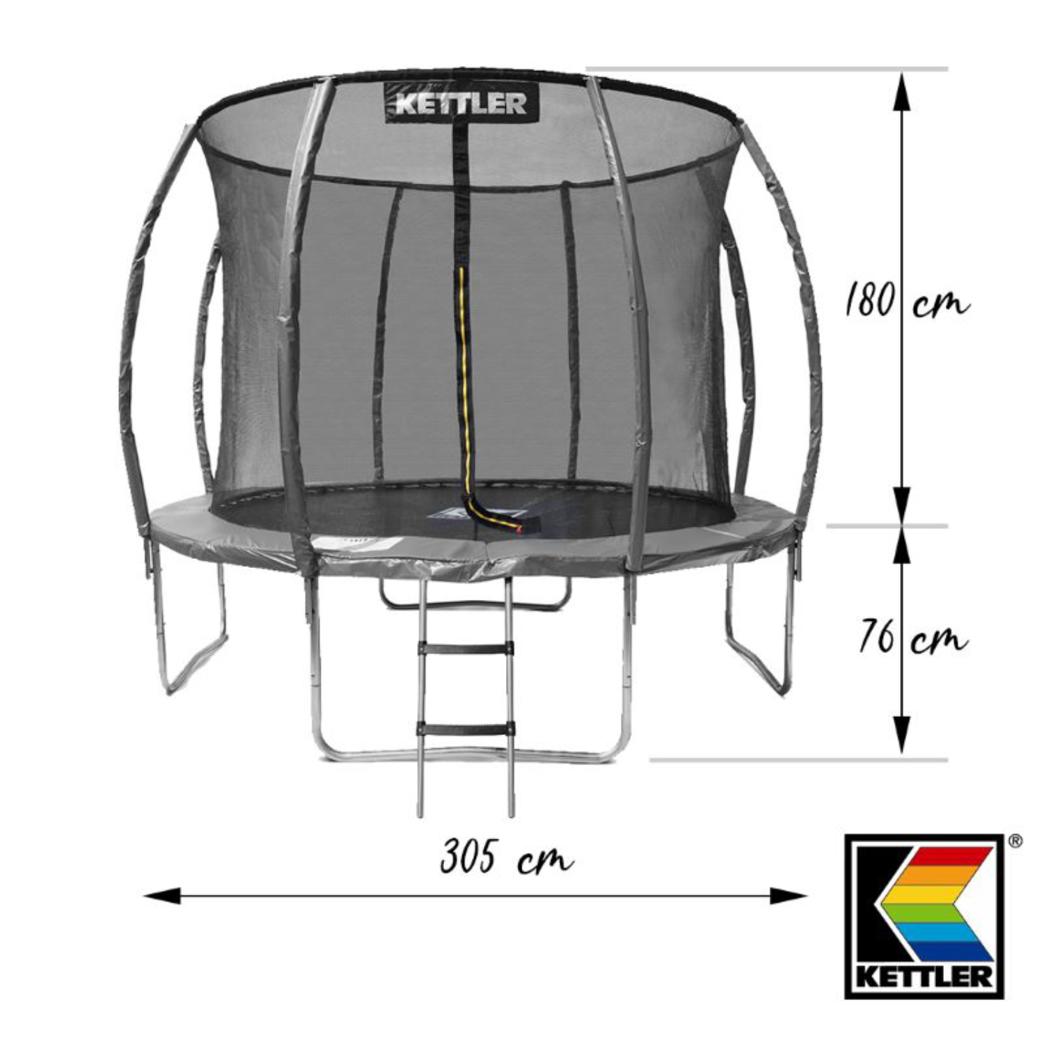 Kettler Outdoor-Trampolin "Jump 305" - Maße