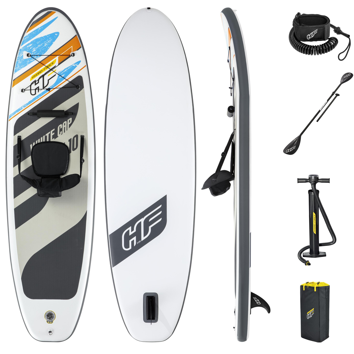 Stand Up Surfboard SUP Allround Set "White Cap"