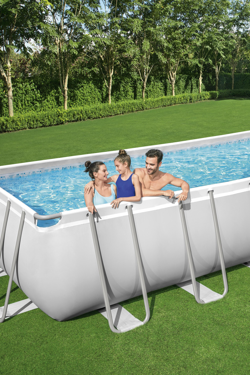 Frame Swimming Pool Set "Power Steel Eckig"