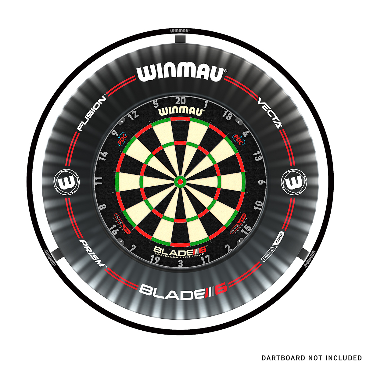 Dartboard-Beleuchtung Bundle "Plasma + Surround Black 4305"