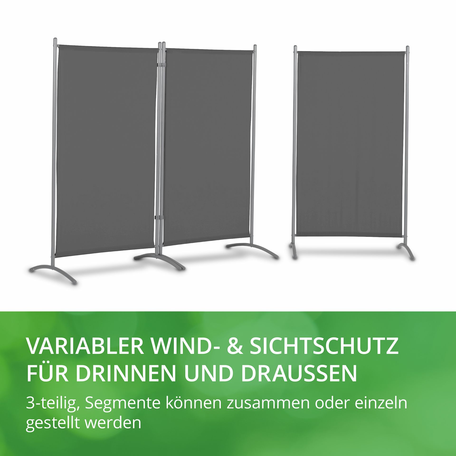 LECO Stellwand anthrazit, variabler Wind-& Sichtschutz