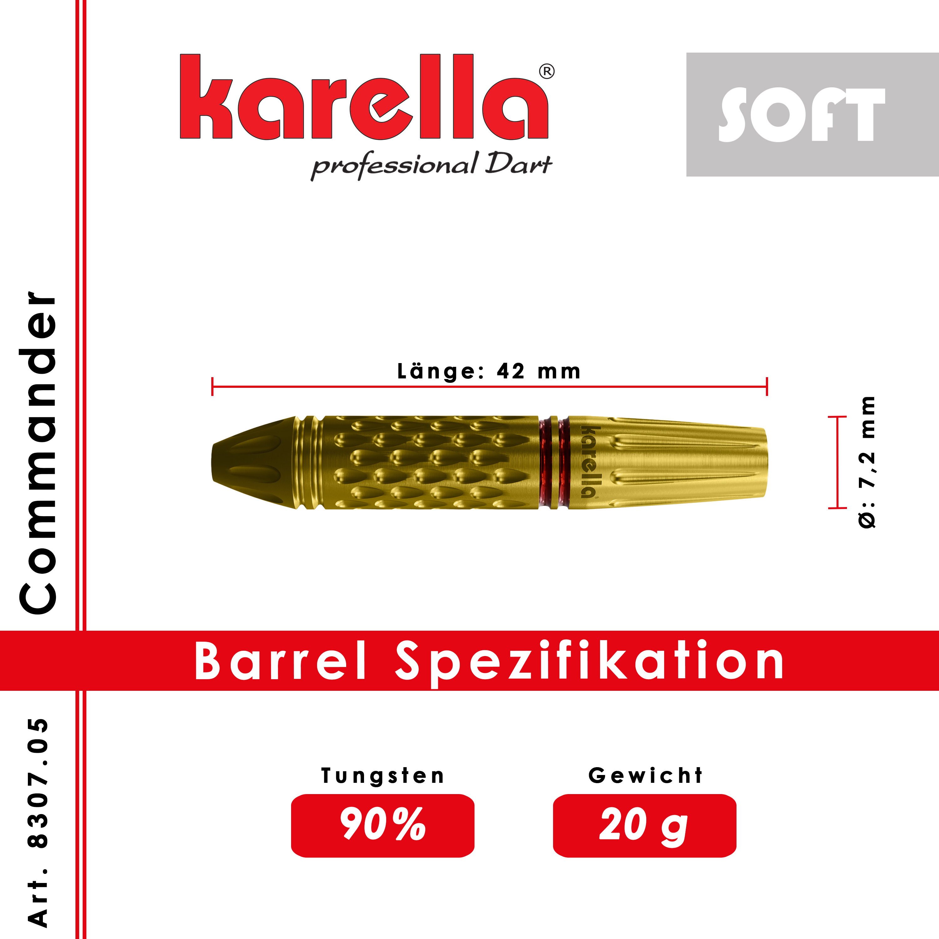Softdart "Commander" gold 20g