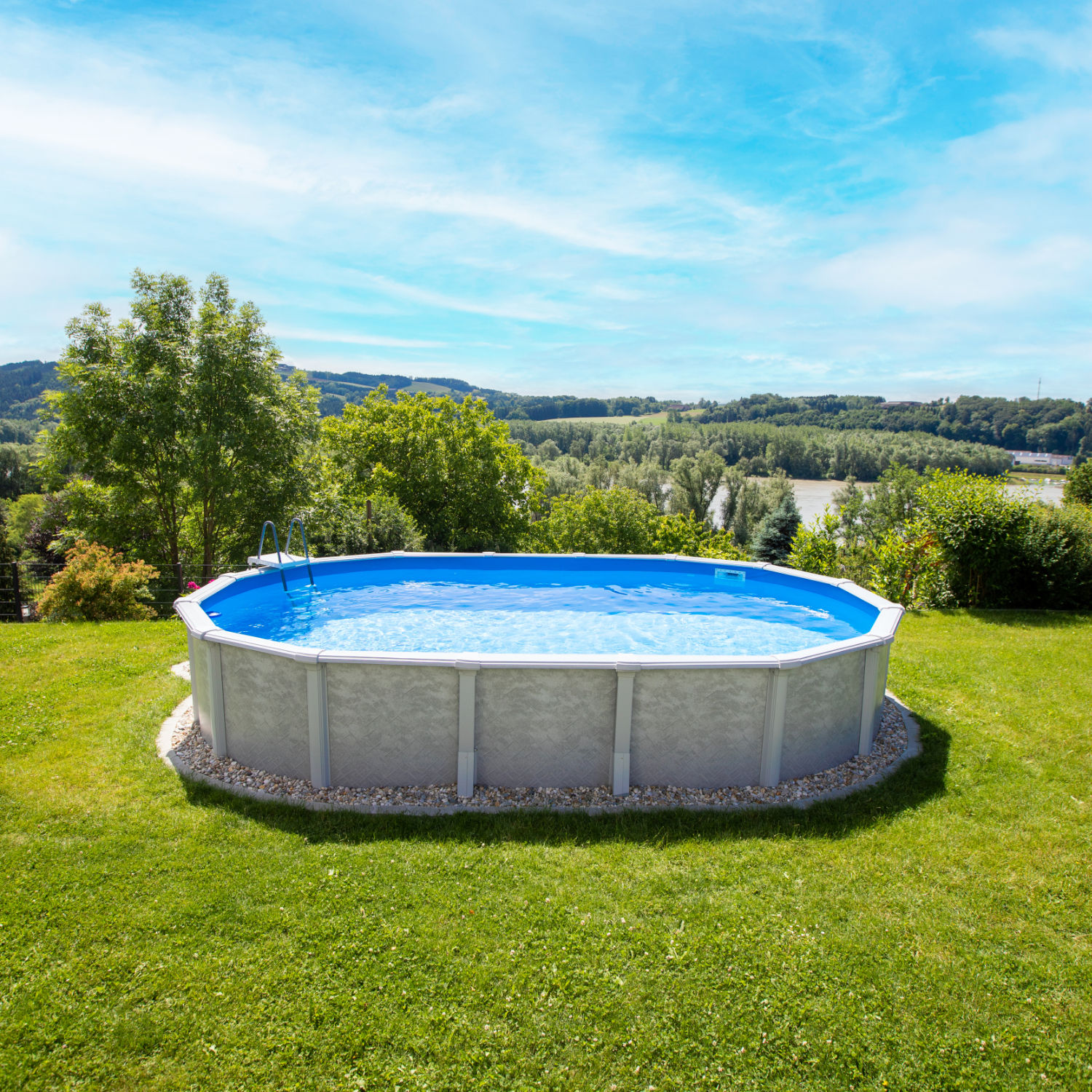 Stahlwand Swimming Pool Set  "Grande oval"