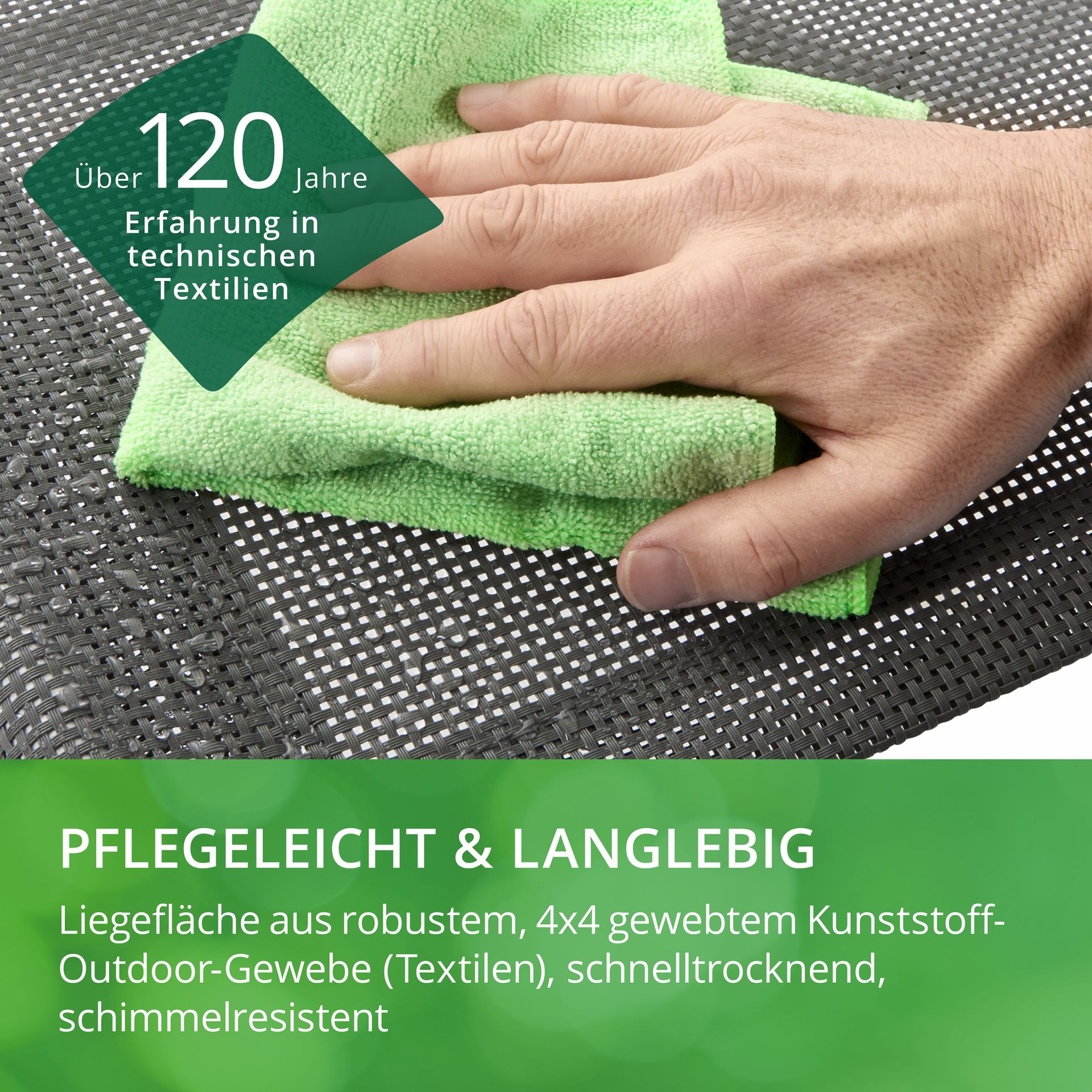 Alu-Schaukelstuhl anthrazit, pflegeleicht und langlebig