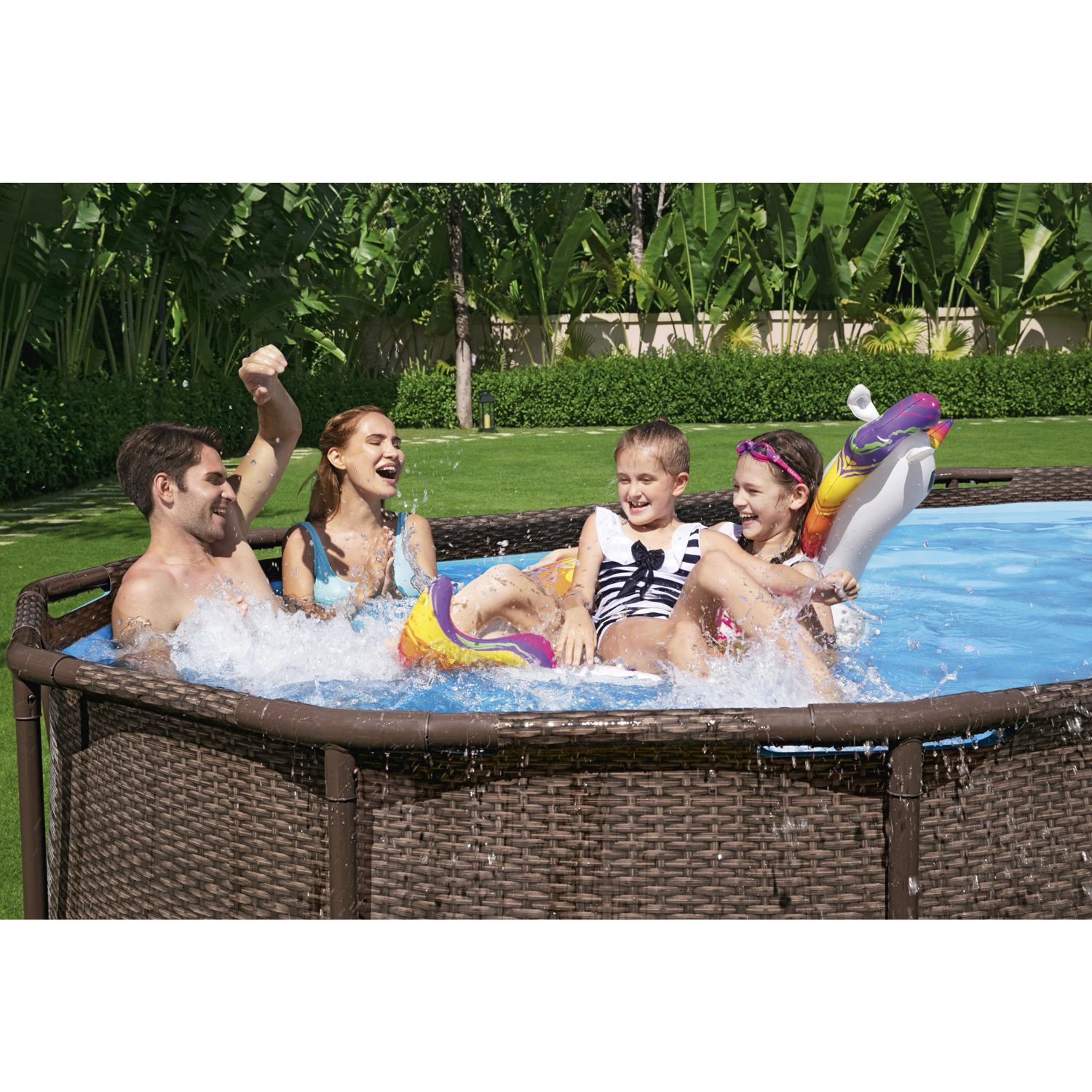 Frame Swimming Pool Set "Power Steel Vista Series" Komplett-Set