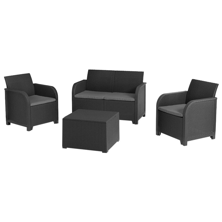 Balkon und Garten Lounge-Set "San-Remo" mit Tisch