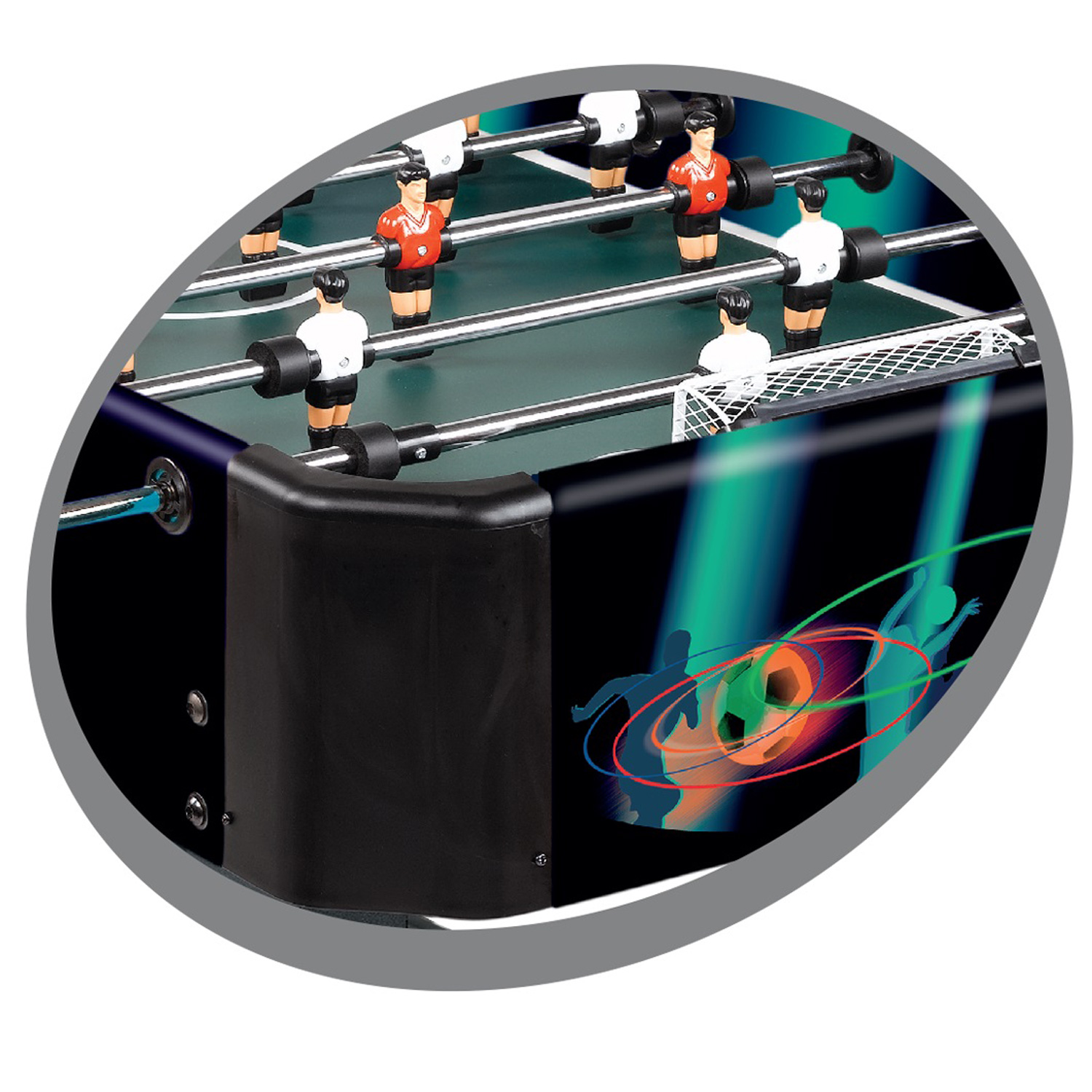 Tischfußball Kickertisch "Tucana-XT" Detail Stangen