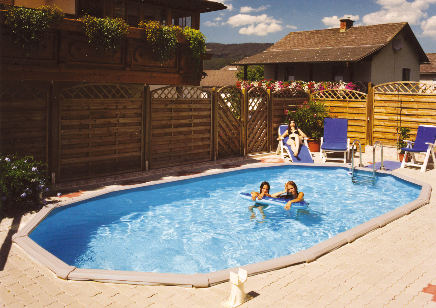 Stahlwand Swimming Pool Set  "Grande oval"