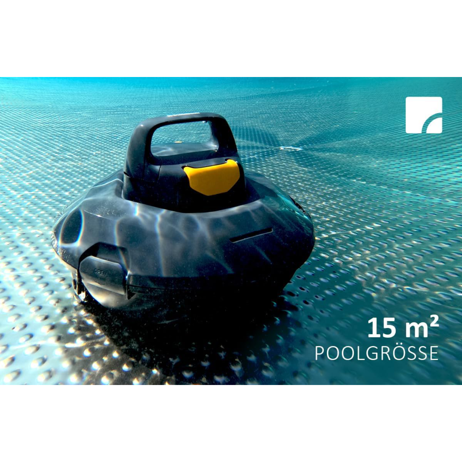 Für Pools mit einer Bodenfläche von bis zu 15 m²