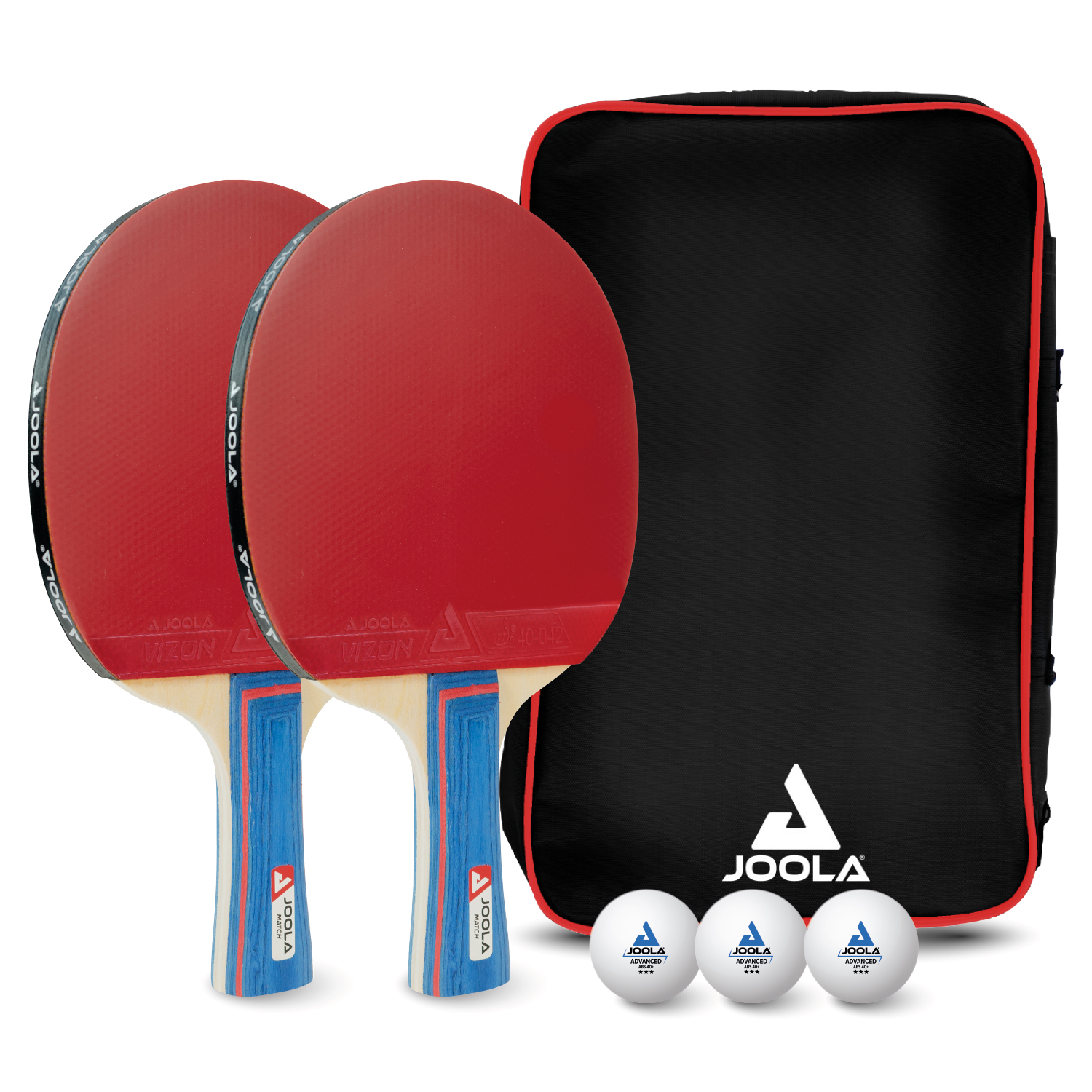 Tischtennis Schlägerset "Duo" mit 2 Schlägern und 3 Bällen