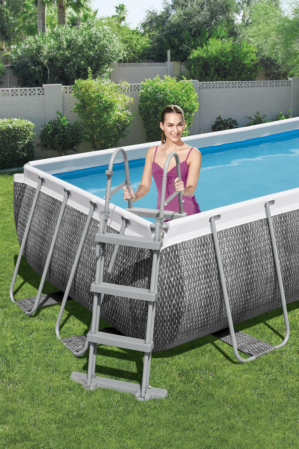 Frame Swimming Pool Set "Power Steel Eckig"