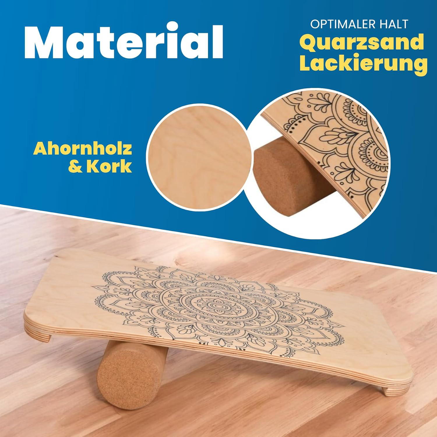 aus Ahornholz mit Anti-Rutsch Lackierung