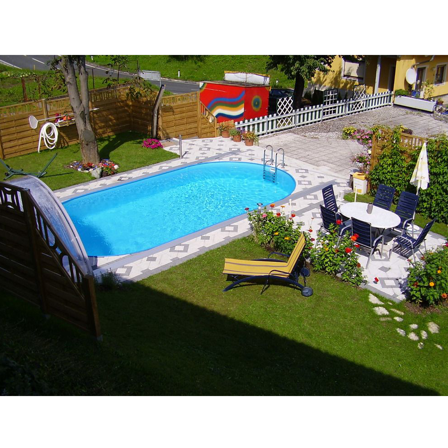 Stahlwand Swimming Pool Set "Styria oval"