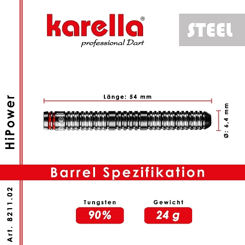 Steeldart "HiPower" Spezifikation