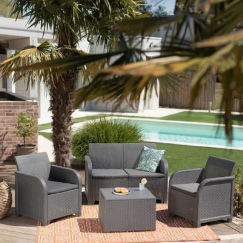 Balkon und Garten Lounge-Set "San-Remo" mit Tisch