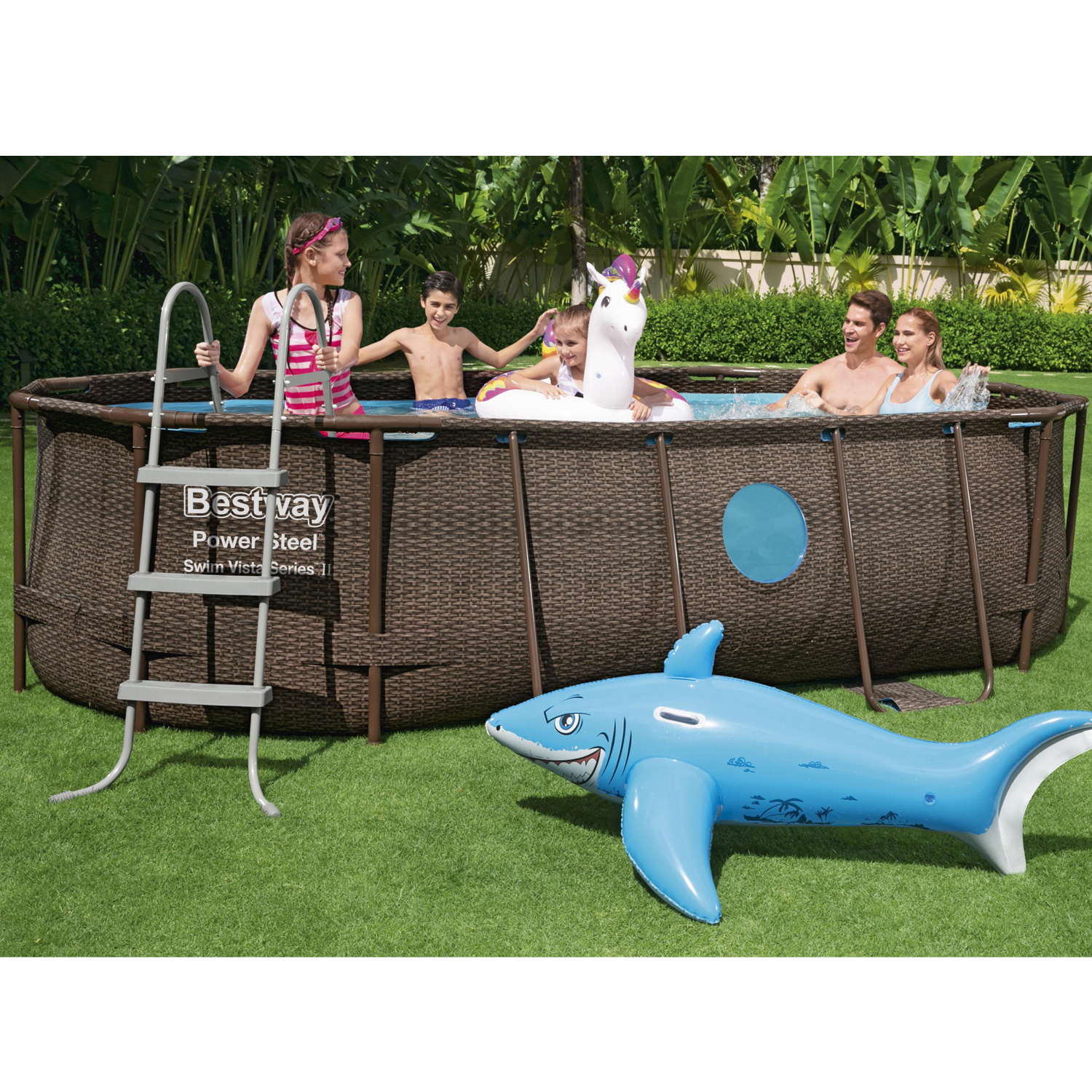 Frame Swimming Pool Set "Power Steel Vista Series" Komplett-Set