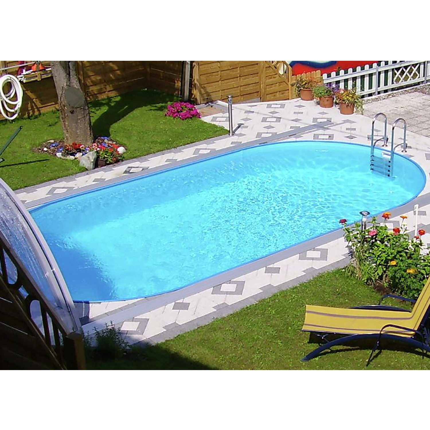 Stahlwand Swimming Pool Set "Styria oval"