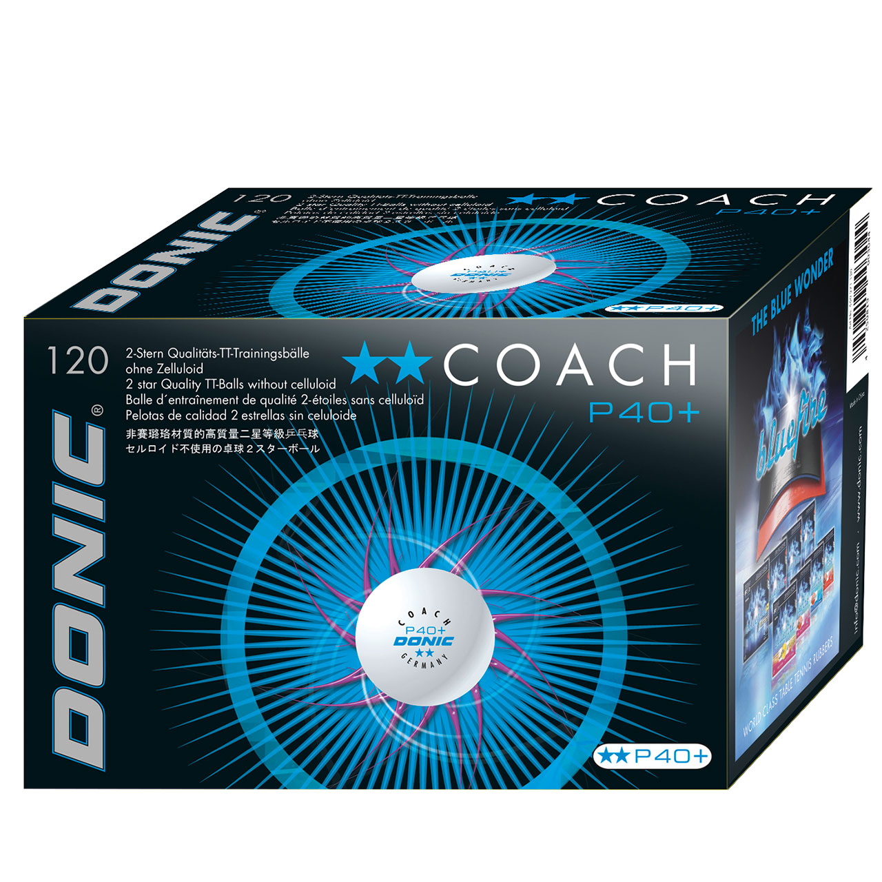 Tischtennisbälle "DONIC Coach P40+ **" 120 Stk.