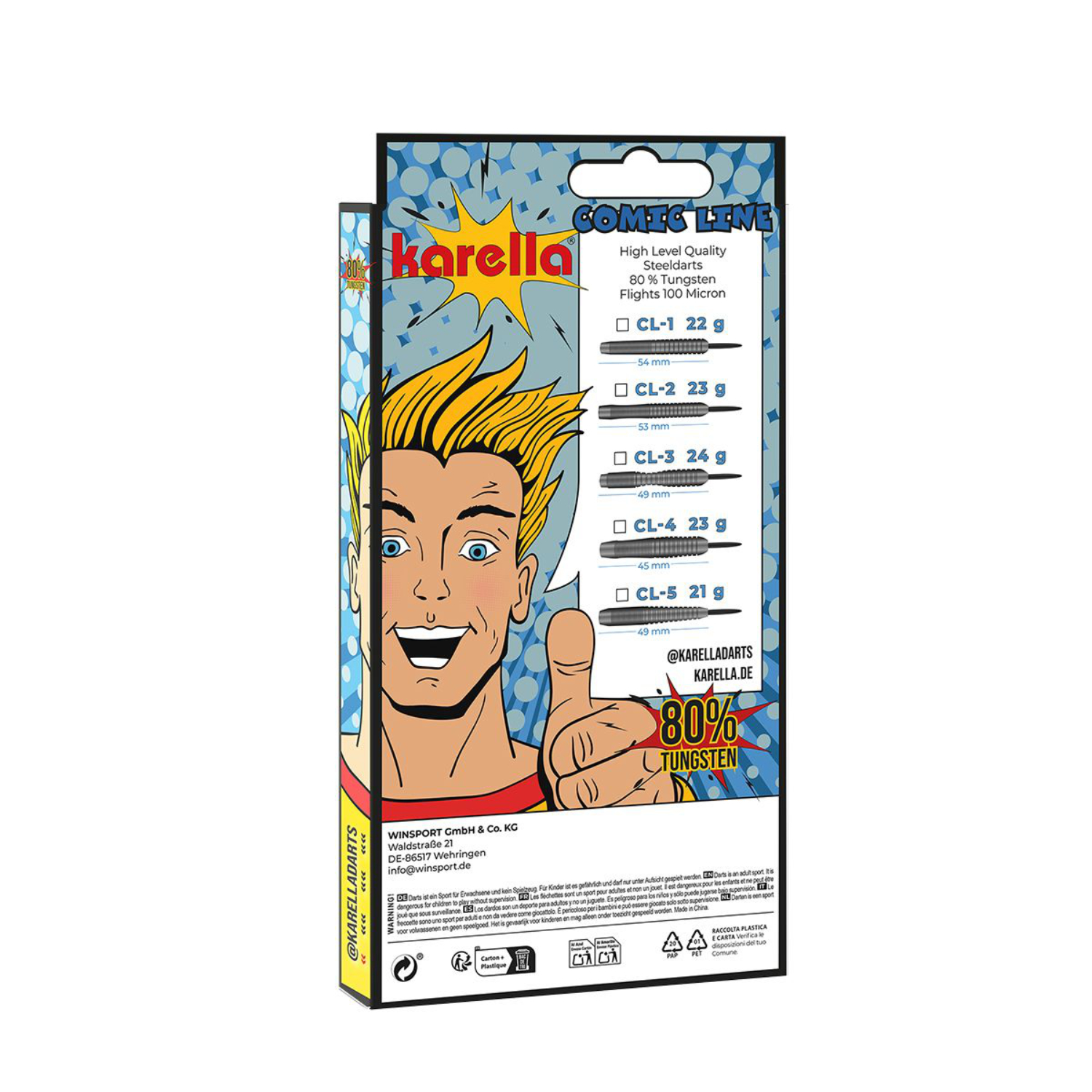 Gewichtsoptionen der Comic Line im Überblick