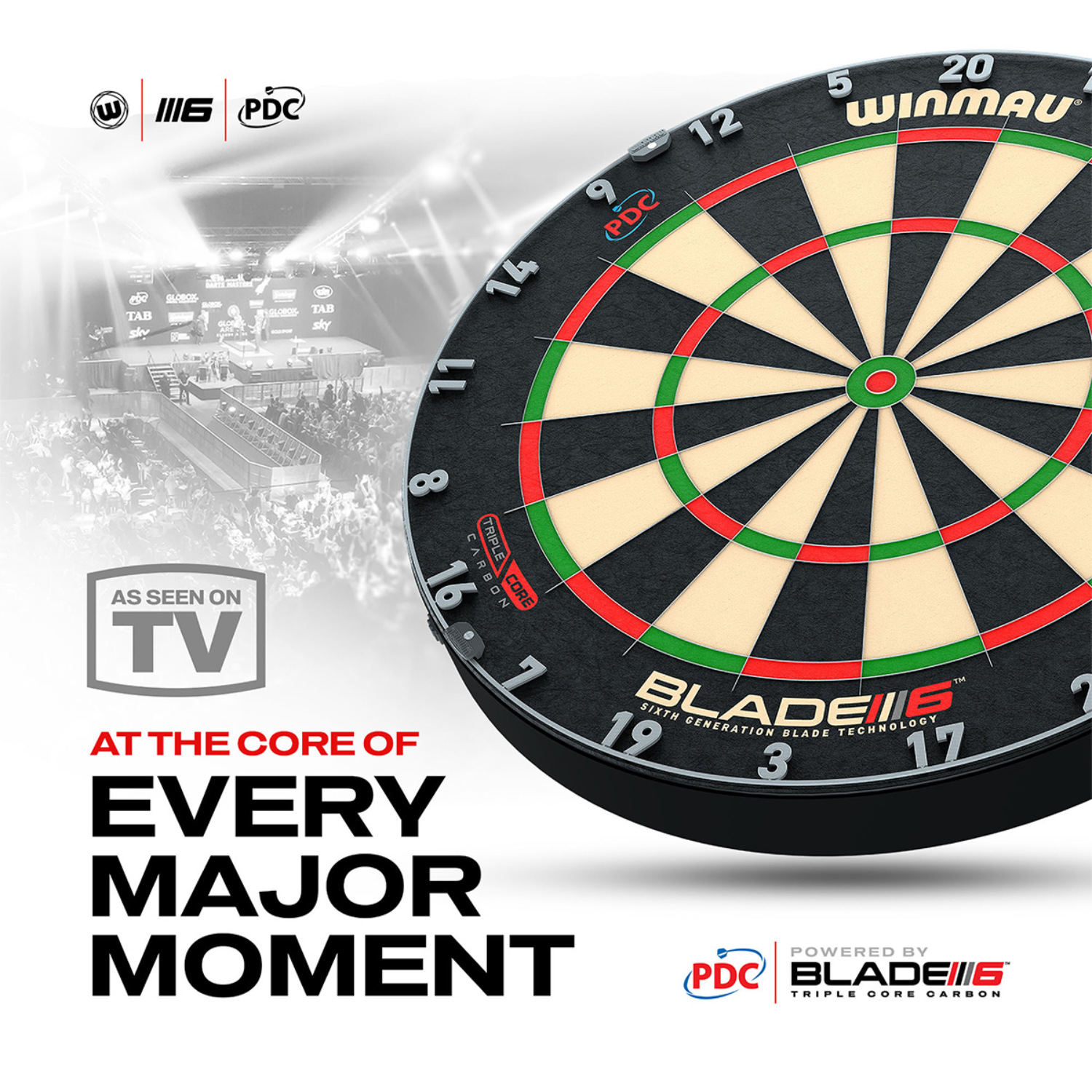 Das Turnier-Dartboard auf dem auch die Profis spielen