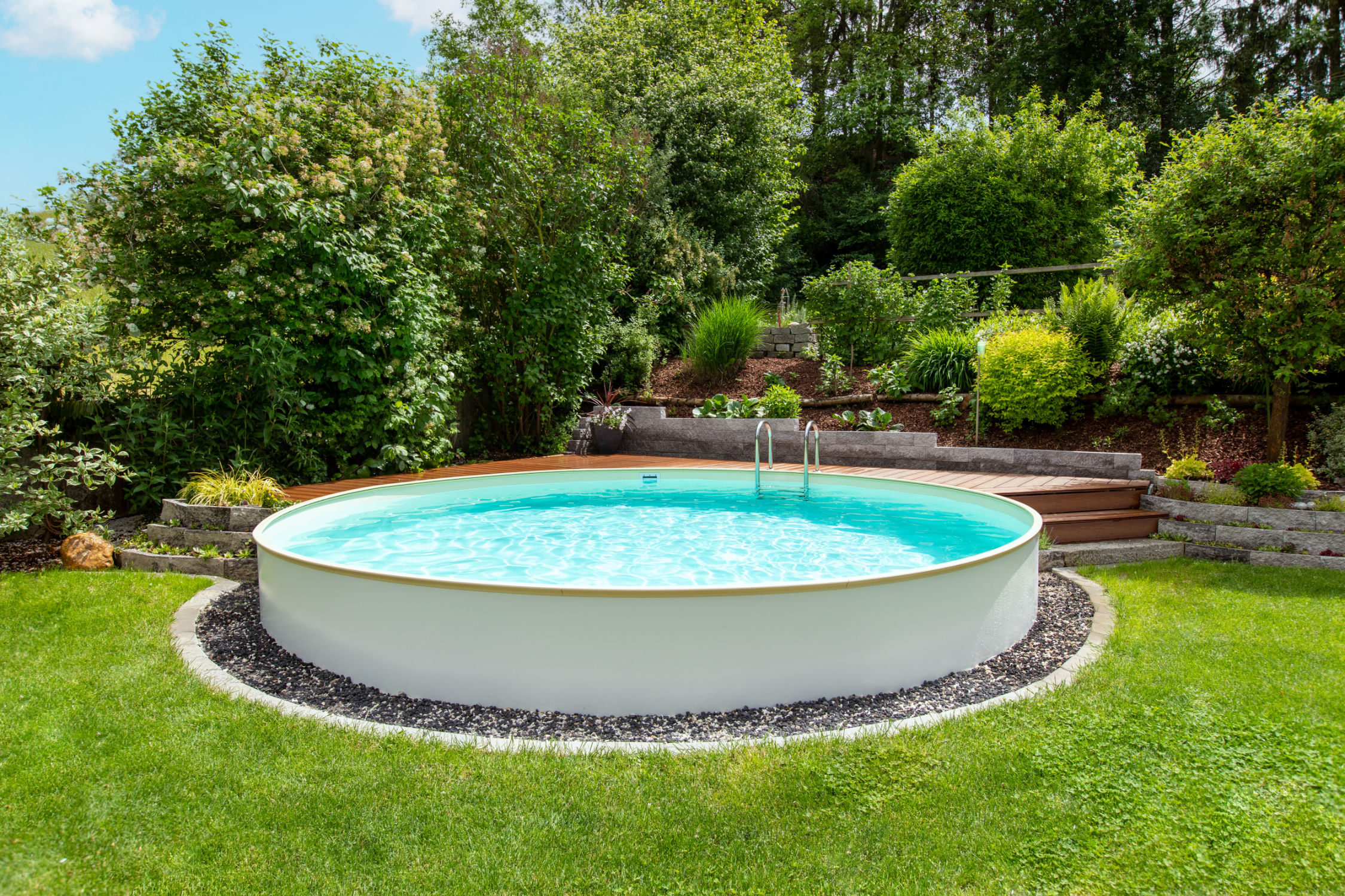 Stahlwand Swimming Pool "Styria" rund