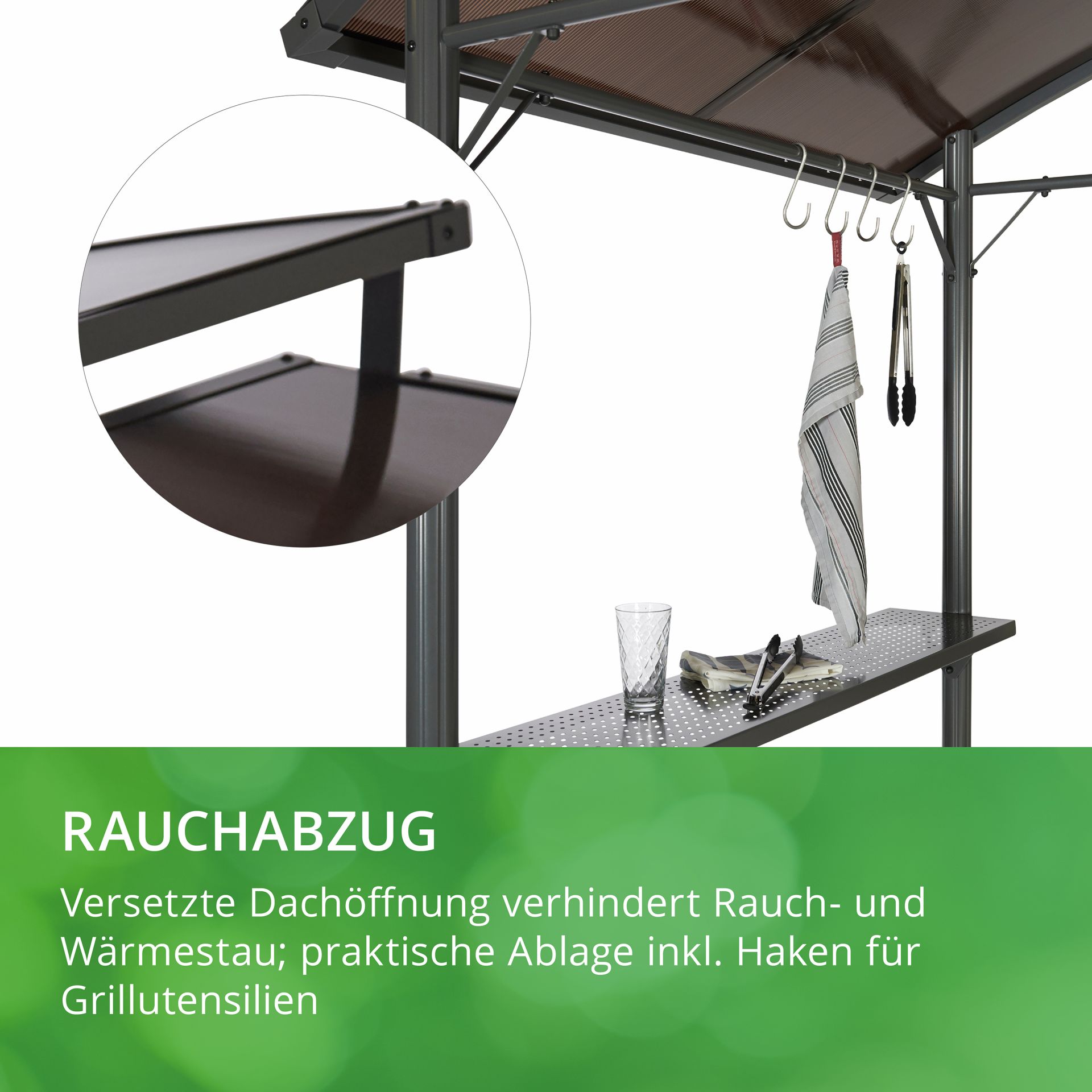 Profi-Grillpavillon,  Rauchabzug